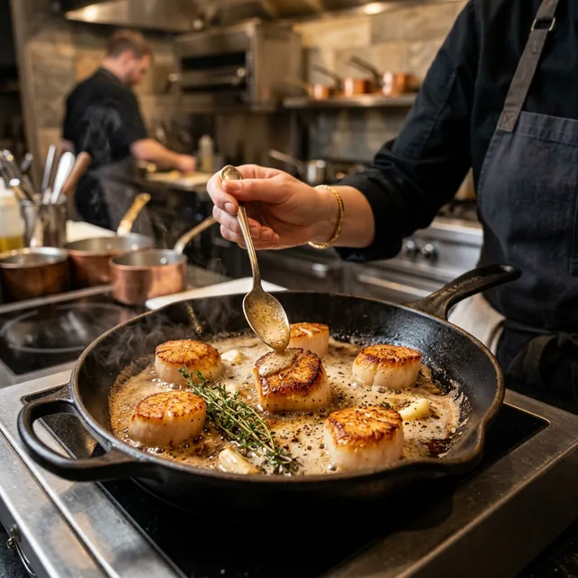 2. Jakobsmuscheln: Die Nussbutter-Kruste